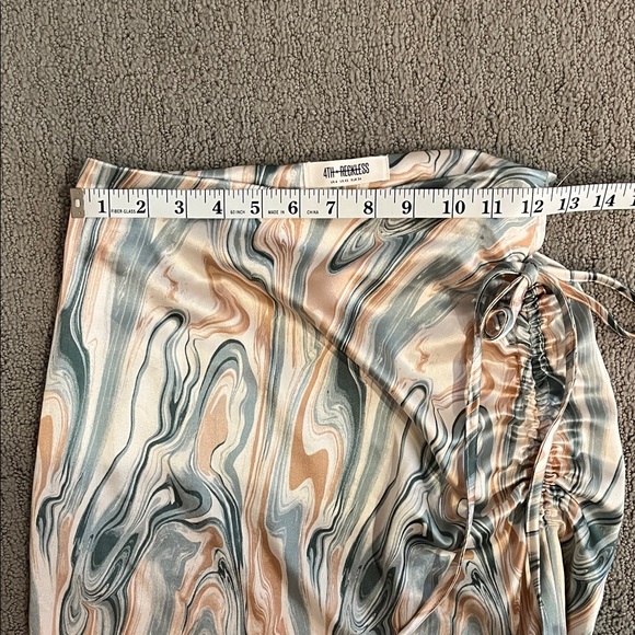 🩷 4th + Reckless XS Abstract Patterned Midi Skirt Side Zipper - Picture 2 of 6